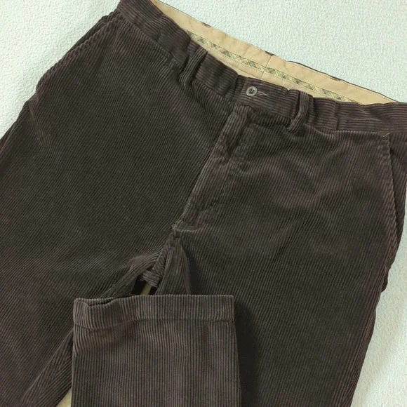 Polo Ralph Lauren Preston Corduroy Pants Mens 36x32 Burgundy Wide Wale Baggy