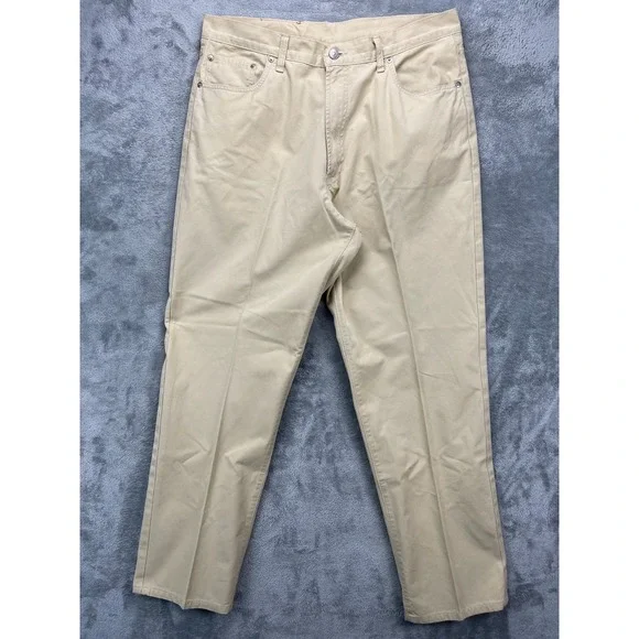 NWOT Polo‎ Ralph Lauren Men's Jeans 35x32 Beige Chino Tapered Five-Pocket Pants
