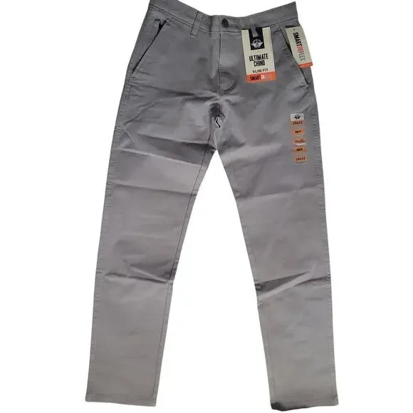 Men's Dockers Lt. Grey Ultimate Chino pants Slim Fit Smart 360 Flex 28x32