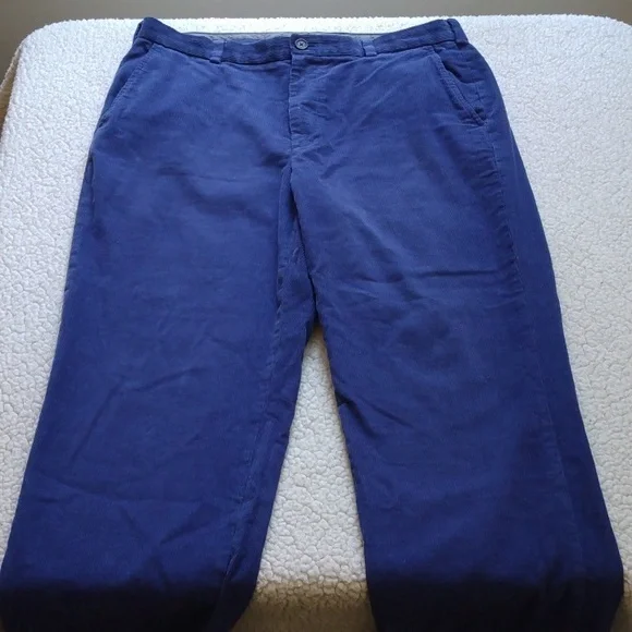 Brooks Brothers Blue Cotton Corduroy Pants (Clark Fit)  36 - 27.5