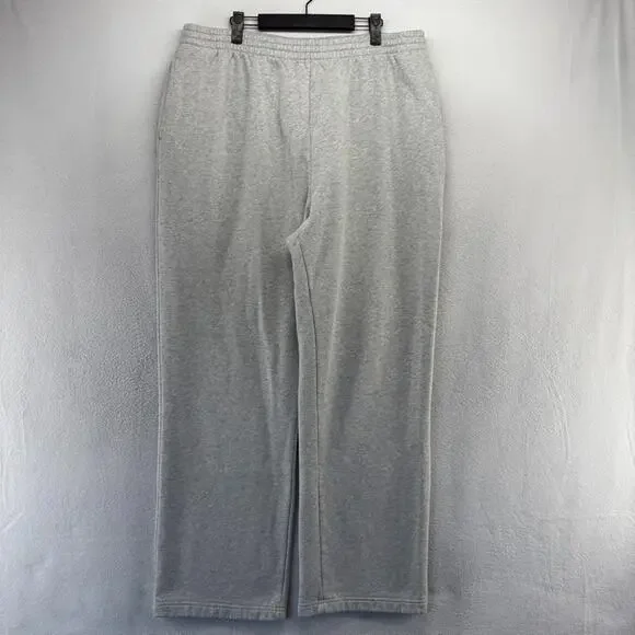 Vintage Baggy Sweatpants men's XL Light Gray Straight Pockets Wide Leg Y2k 2000s
