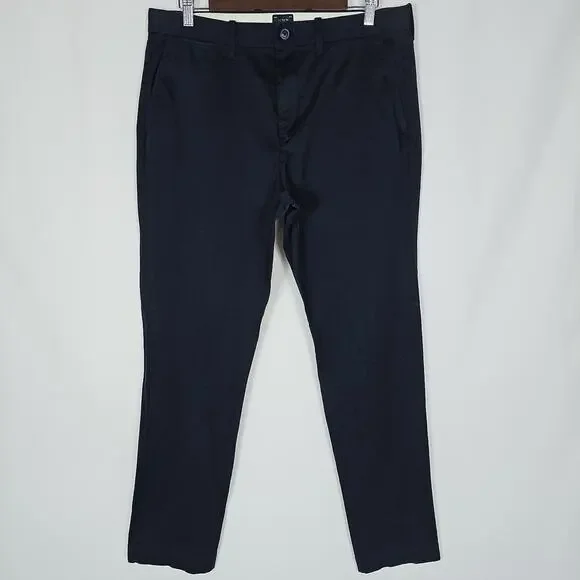 J Crew Chino Men 770 Straight Fit Stretch Black Dark Wash 33x32