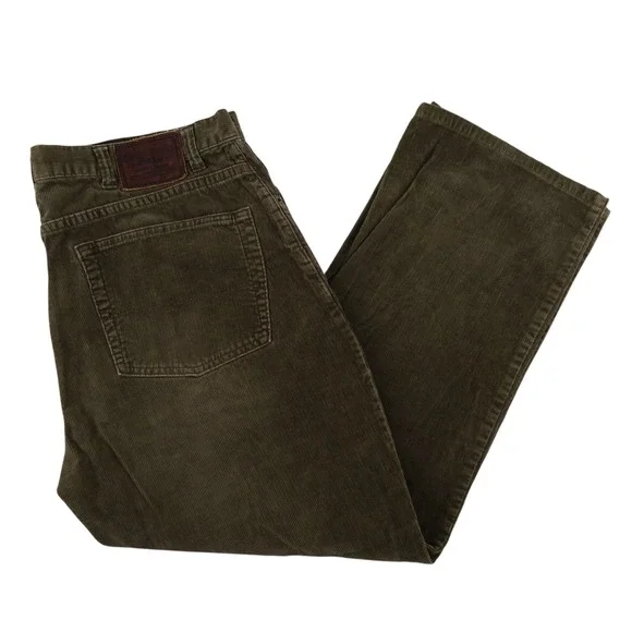 Polo Ralph Lauren Corduroy Pants Men's‎ 36x28 Green Pant Trouser Vintage 90s Y2K