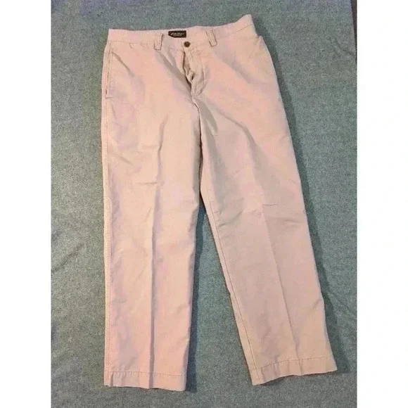 Eddie Bauer Relaxed Fit Men's 35x32 Flannel Lined Khaki Pants