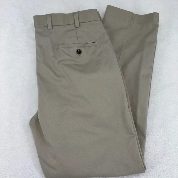 Brooks Brothers Clark Fit Lightweight Advantage Chino Khaki Pants Mens 35x30