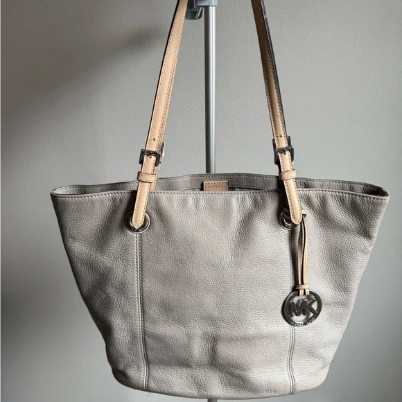 Michael Kors‎ Gray Leather Tote Bag