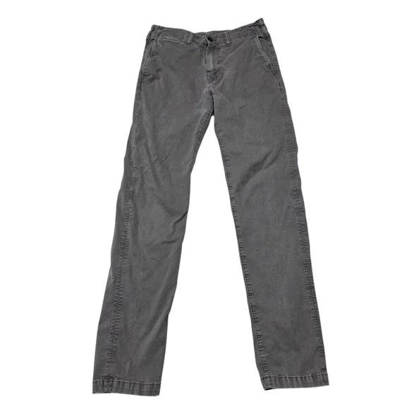 American Eagle Chino Pants Mens 30x36 Gray Next Level Flex Slim Straight Stretch