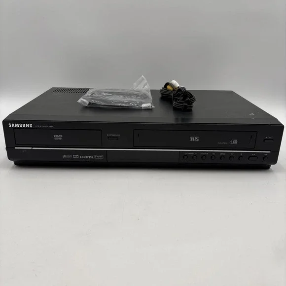 Samsung DVD VHS VCR Combo Player DVD-V9650 HDMI 1080 No Remote w/ Cables TESTED