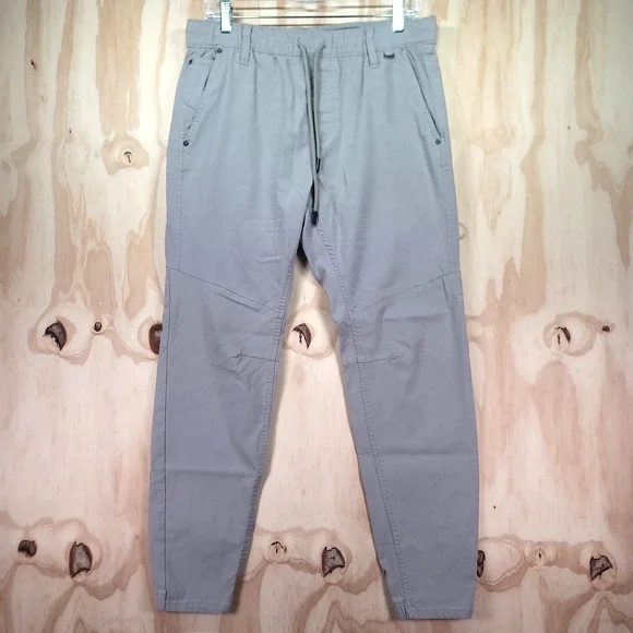 Projek Raw MTL/02 Mens M (32-33) Gray Jogger Pants Elastic Waist Drawstring