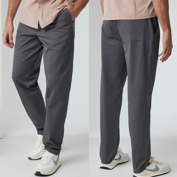 Vuori All Ways Elastic Waist Pant Grey Size M‎ Outdoor Athleisure Sporty Dressy