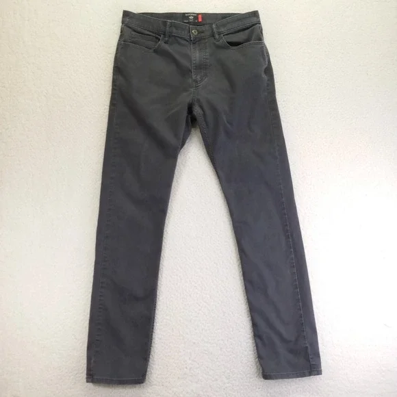 Dockers All Seasons Tech Slim Fit Pants Mens 33 Charcoal Gray Chino 5-Pocket