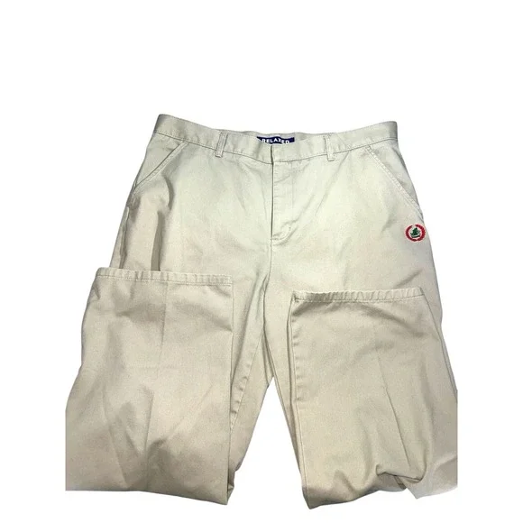 French Toast Men's Khaki Pants Size 40x30 Embroidered‎ Logo Nice