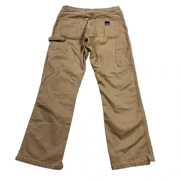 Craftsman Pants Men 32x30 Brown Carpenter Duck Canvas Baggy Work Wear Worn‎