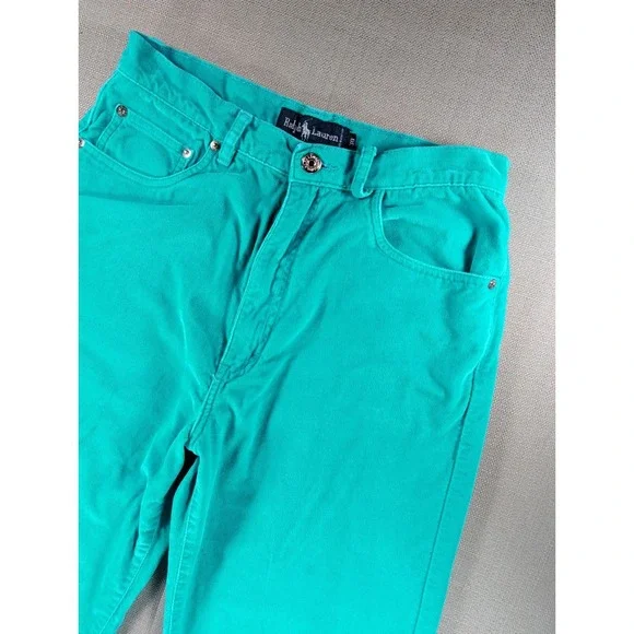 Ralph Lauren Pants Mens Size 30 Turquoise Straight Leg Brushed Cotton Casual