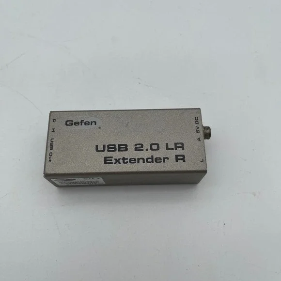 Gefen USB 2.0 LR Extender R Receiver Unit EXT-USB2.0-LR Grey Metallic CAT5 RJ45‎