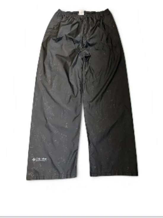 COLUMBIA Men’s Rain Pants SZ XXL Black Elastic Waistband Outdoors