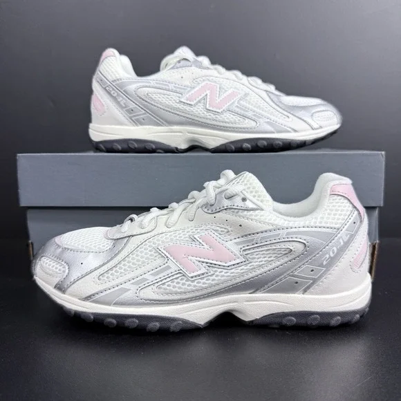 New Balance 204L Lace Youth 4.5 Women's 6 Pink‎ White Kids Grade School G204L9EA