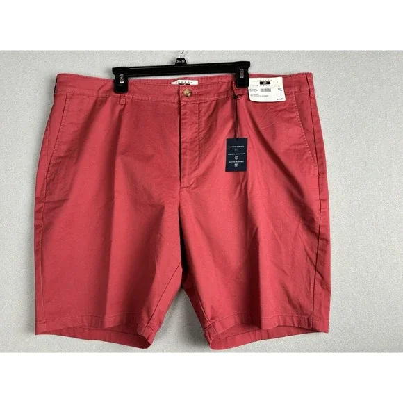 Joseph Abboud Men's Shorts 44 Faded Red Khaki Hemmed Khaki Chino Stretch #2736