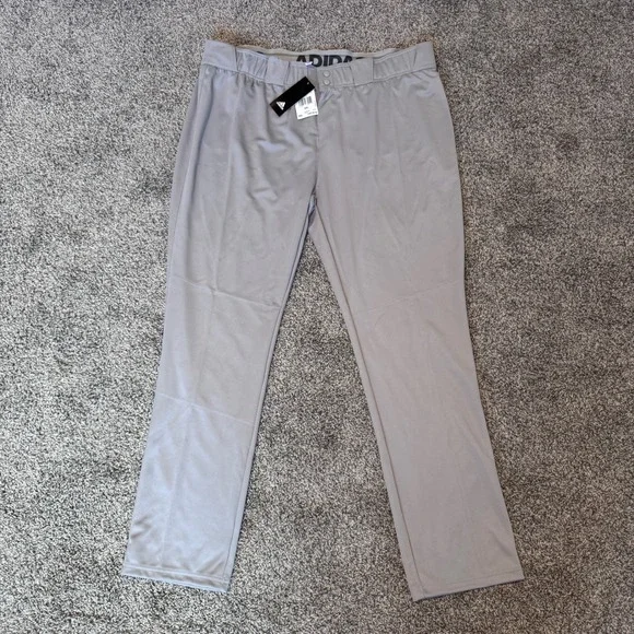 NWT $50 Adidas Icon Pro OHP Gray Baseball Pants Men's Size 3XL GQ9217