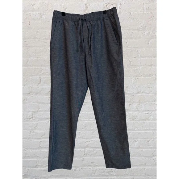 Lululemon LuluLinen Pull On Pants M Blue Relaxed Tapered Lightweight LM5BA0S