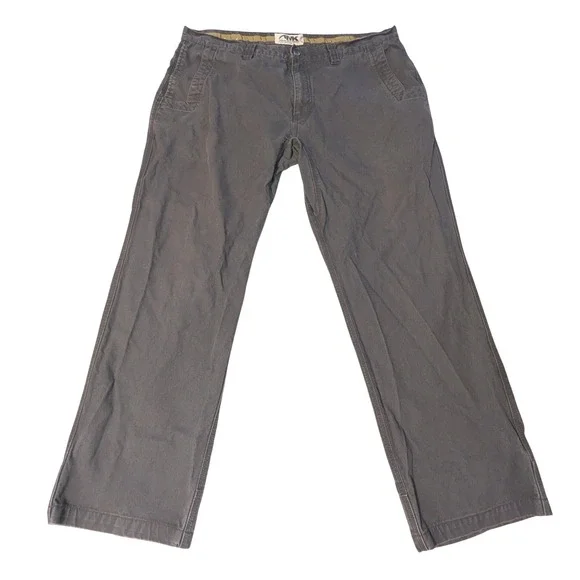 Mountain Khakis MK Mens 44x32 Gray Cotton Canvas‎ Pants Rugged Outdoor