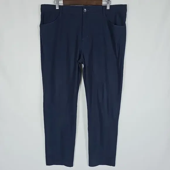 Vuori Men's Navy Blue Stretch Travel Pants, Size: 38