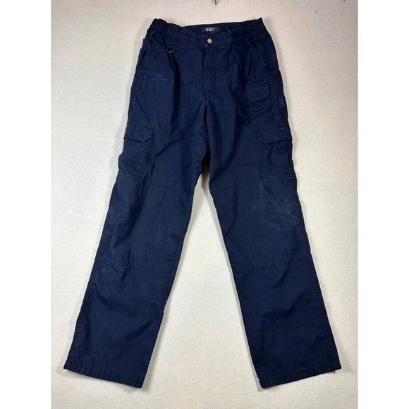 5.11 Tactical Mens‎ Navy Blue Ripstop Cargo Pants Utility Workwear 32x32