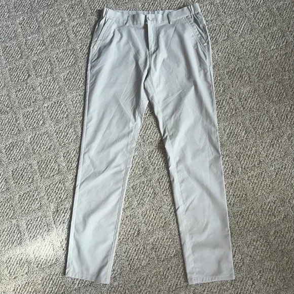 Jack Archer Pants Mens 33x34 Stone  Jetsetter Tech Chino Slim Tapered Leg EUC