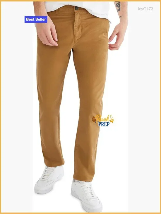 Slim Stretch Chino Pants, 30 Inseam, Cotton Spandex Fabric, Casual Fit