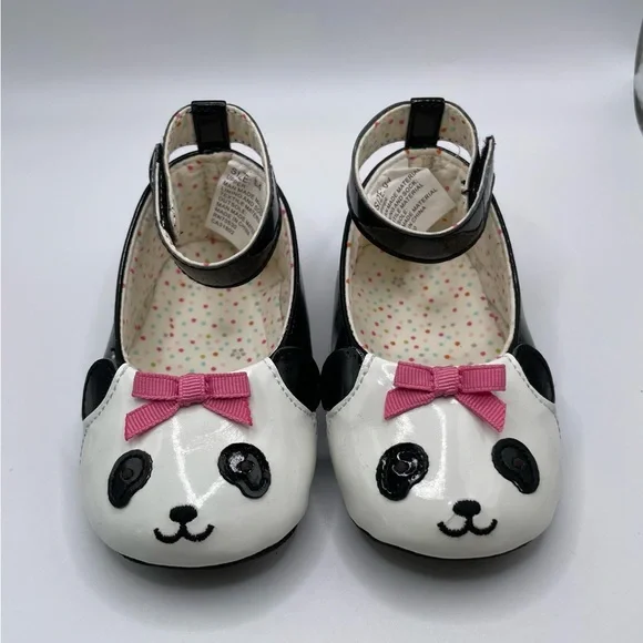 NIB Gymboree Size 04 Panda Crib Shoes, 2007 New Never Worn Baby‎ Girl