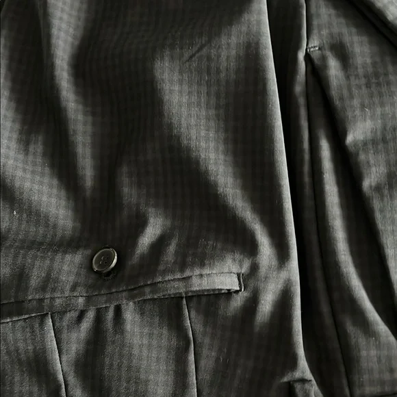 Hugo Boss Men’s Black Plaid Dress Pants Tailored Fit Wool Blend 38