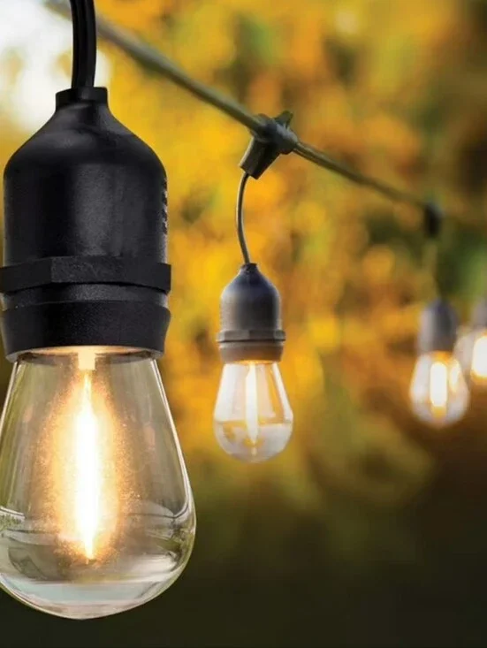 Feit Outdoor 48' Electric Plug-in Heavy-Duty 24 LED String Commercial Grade NIB