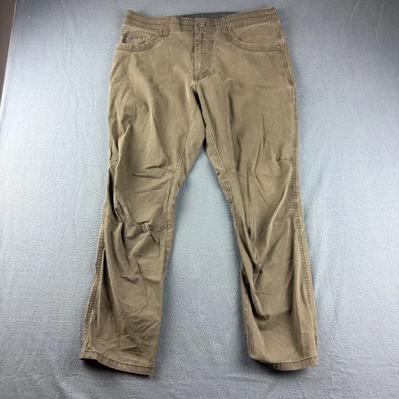 Kuhl Revolvr Rogue Pants Men's 35x30 (Fits 36x30) Brown Tapered Hiking Gorpcore