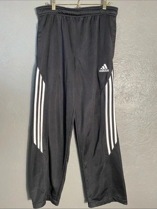 Adidas Climacool Track Pants Medium Black 3 Stripe Soccer Warm Up Athletic