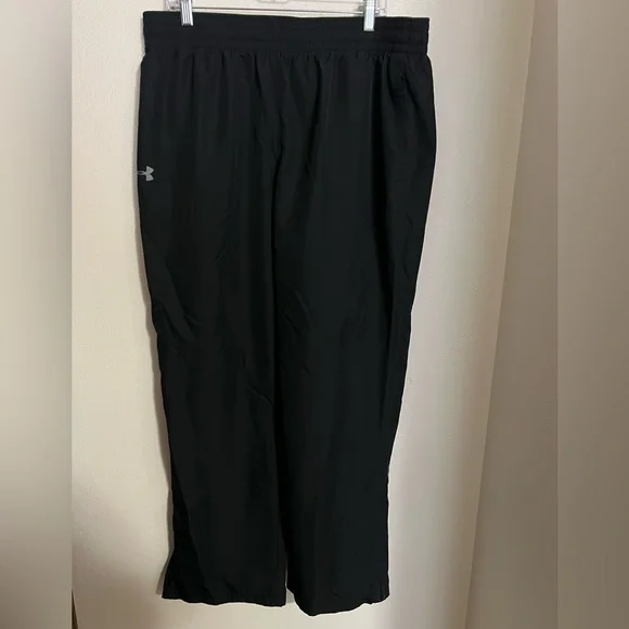 UNDER ARMOUR‎ Classic Slicker Zipper Ankle Athletic Pants Black Men's Size 2XL