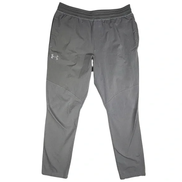 Under Armour Pants Mens XL Gray WG Woven Tapered Fitted Stretch Drawstring