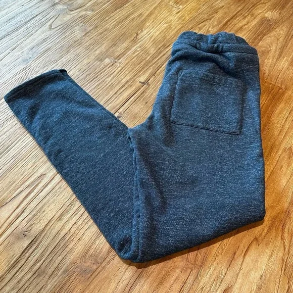 Koovs Cotton Sweatpants Blue Marled Soft‎ Drawstring Waist