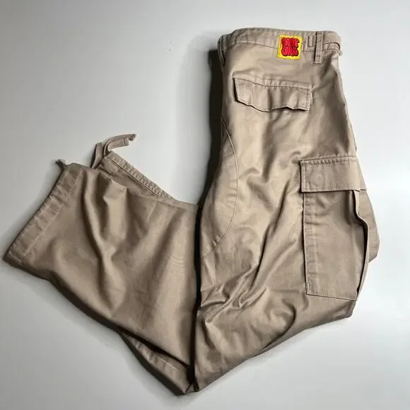 Empyre Cream Cargo Pants Mens 32 Straight Leg Skate‎ Streetwear Utility