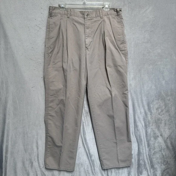 Levis Officer Corps Pants Mens 36x28 Gray Pleated Chino Relaxed Fit‎ Cotton USA