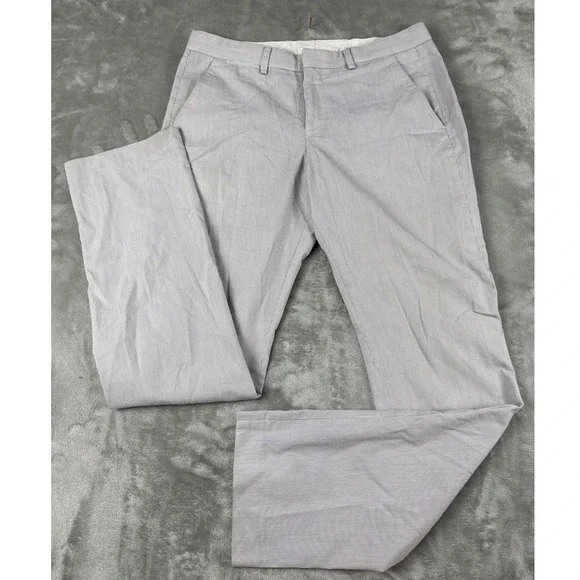 Express Photographer Grey Pinstripe Dress Pants Mens 31x30 Slim Straight