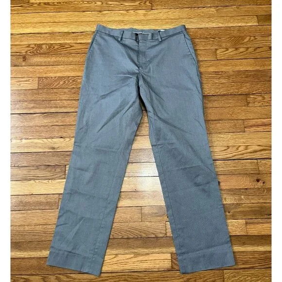 Banana Republic Men's Slim Fit Pants Gray Classic Workwear Size 33x32