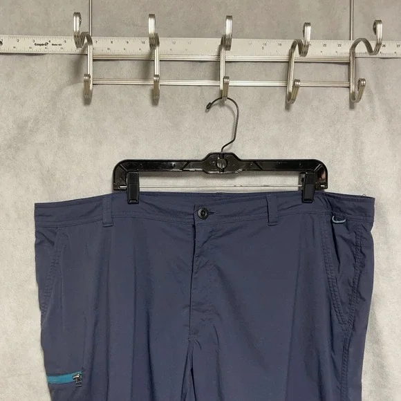 REI Pants Men 44x33 Blue Co op Trailmade Cargo Nylon Lightweight Outdoor Hiking
