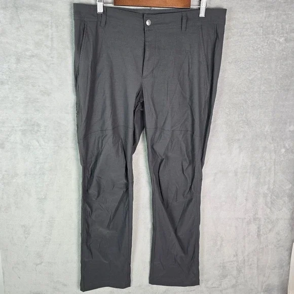 Columbia Omni-Shield Mens Gray Hiking Pants AM0668 Water Repellent 36x32 Stretch