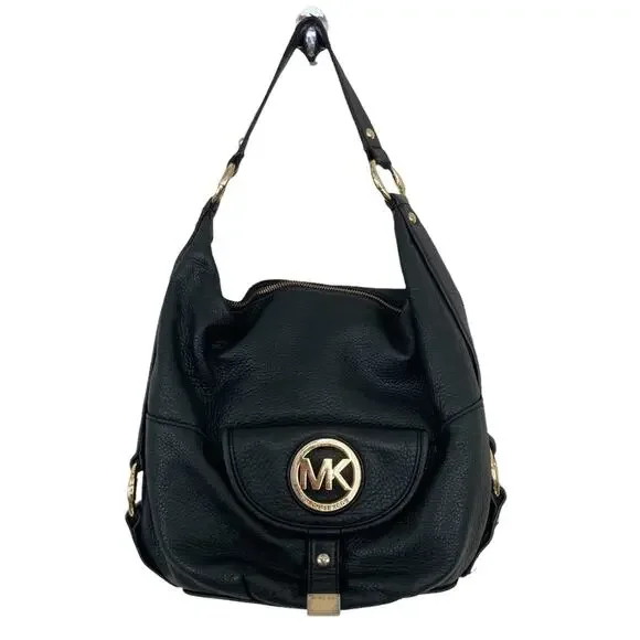 Michael Kors Black Leather Shoulder Bag