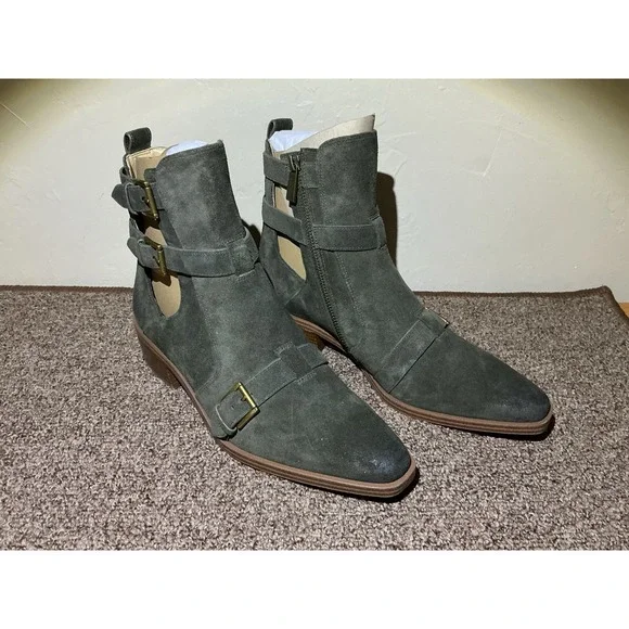 Michael Kors‎ Ridley Booties Green Suede New 8.5 PV19J Shoes Women
