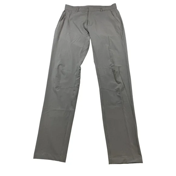 Fabletics Mens Only-Way Tech Pants Grey Performance Golf Trousers 31x32