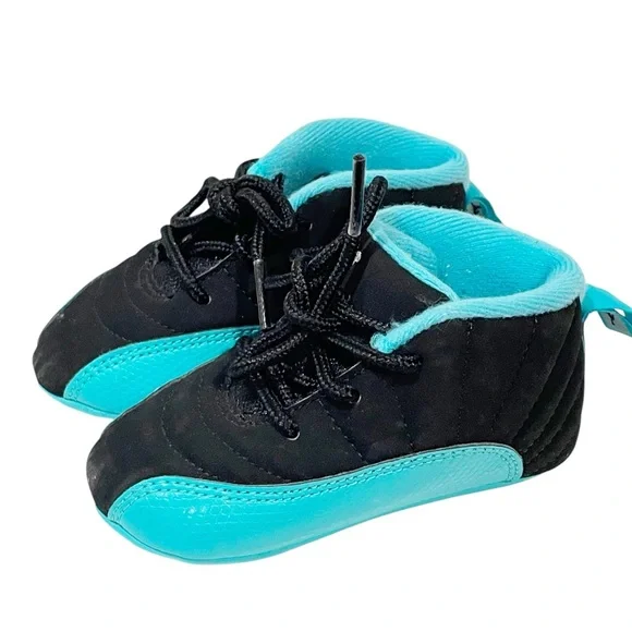 Nike‎ Air Jordan XII 12 Baby Size 4C Hyper Jade Black Teal Turquoise