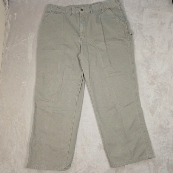 Carhartt‎ Pants Mens 44x30 Tan B11 Loose Original Fit Canvas Workwear Dungaree