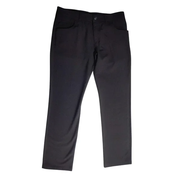 Alberto Ceramica Modern Fit Mens Black 5-Pocket Trousers Pants W33 L32‎ 181/2077