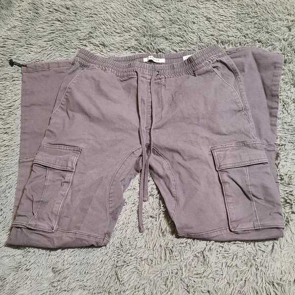Pacsun Eco Stretch Canvas Khaki Slim Cargo Pants‎ Grey Mens M